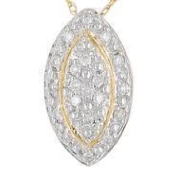 14kt Gold Diamond Pendant - Picture 4 of 4